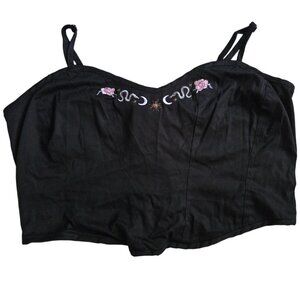 The School For Good And Evil Black Corset Crop Top